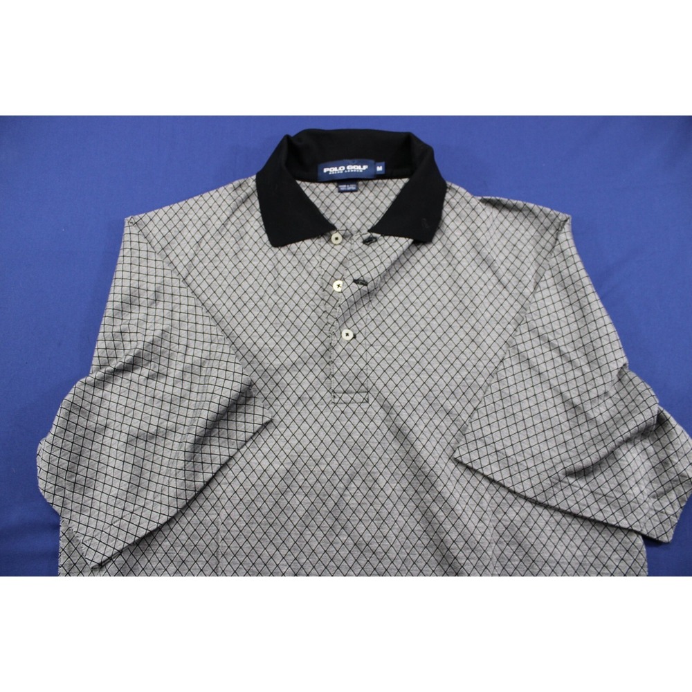 Polo Golf Ralph Lauren Golf Polo Shirt Diamond Pattern Gray Size Medium Cotton